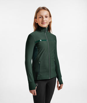 YR Signature Zip Lea Forest Green